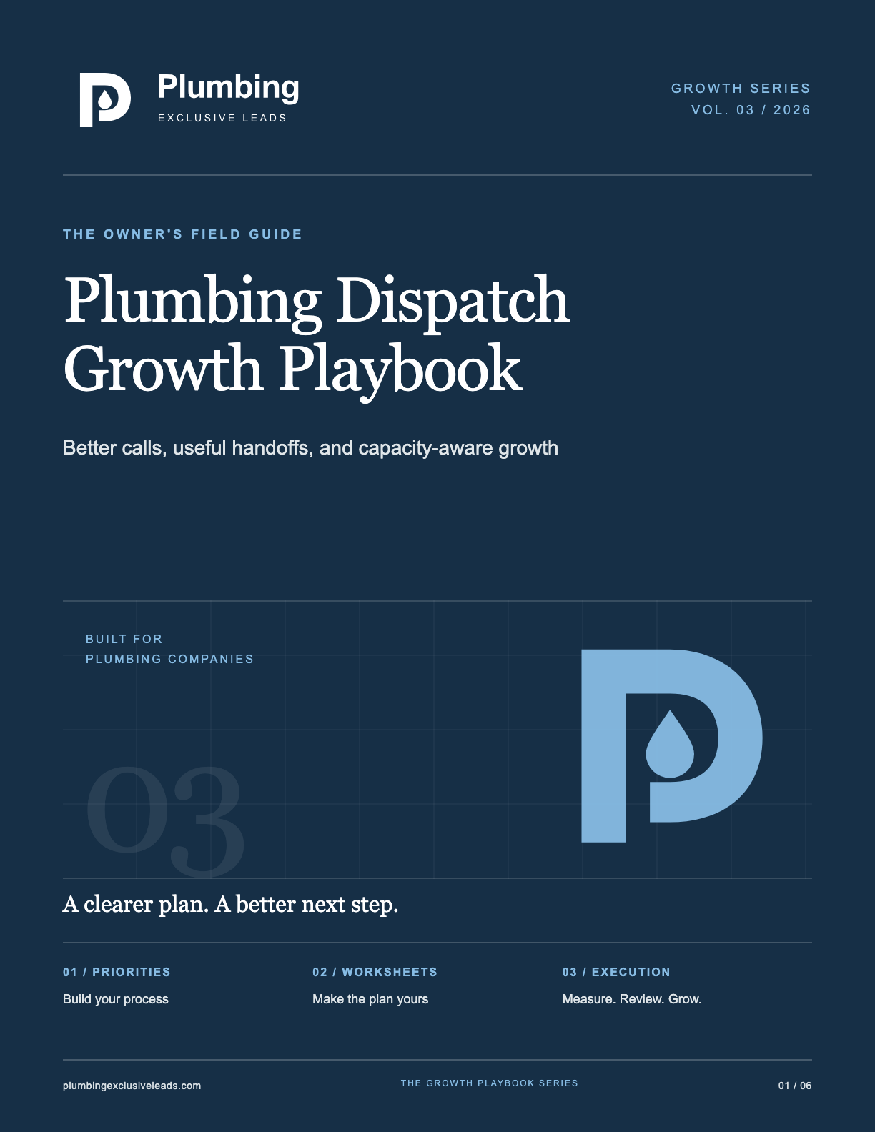 Cover of The Plumbing Dispatch Growth Playbook